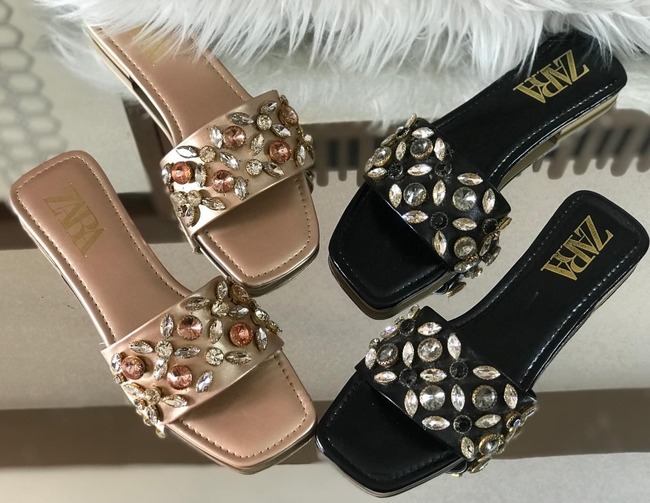 Zara Stone Slipper